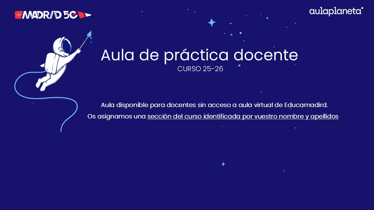 Descripcion del curso: aula de práctica docente